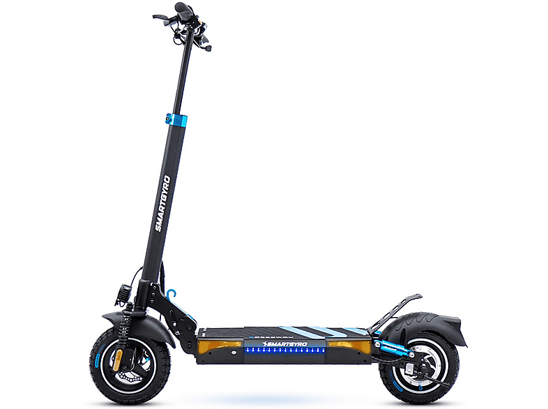 Patinete eléctrico - Smartgyro XTREME SPEEDWAY, Pot. máx. 800 W, Carga máx. 140 kg, 45 km autonomía, 13,000 mAh, Negro