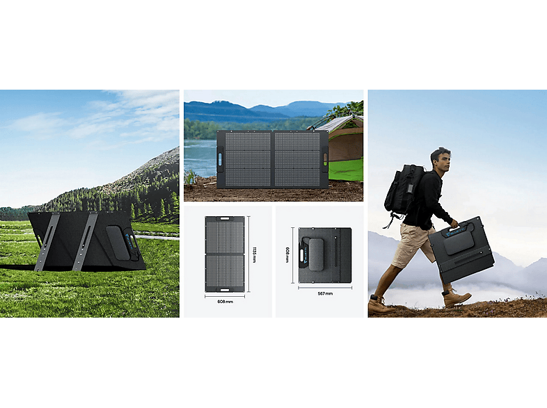 Paneles solares - Bluetti PV100D, 100 W, 20 %