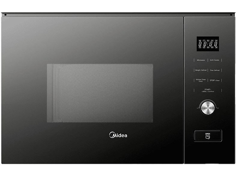 Microondas - Midea MBMTG820H-BK, 1 kW, 1 l, Negro