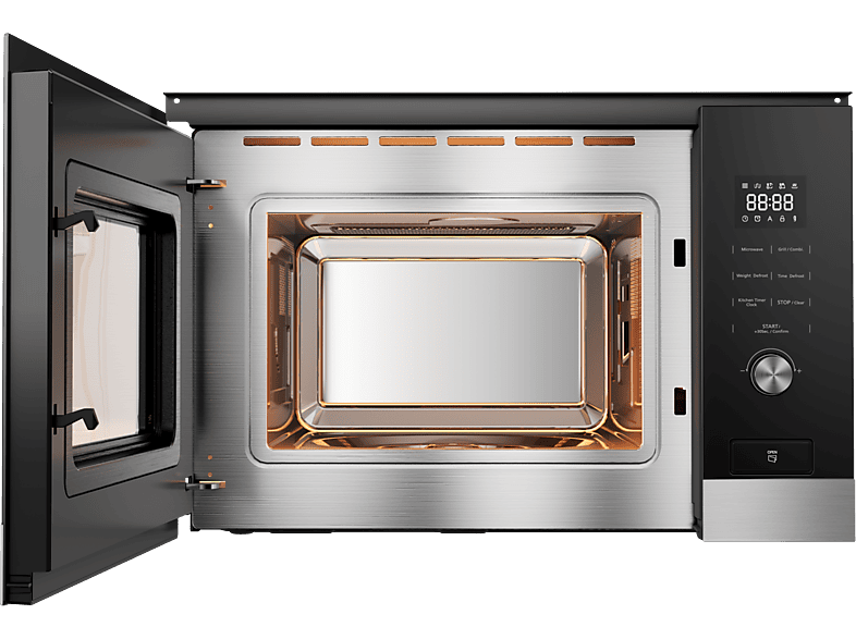 Microondas con grill integrable - Midea MBMTG820H-X, 800 W, 7 potencia, 20 l, Negro