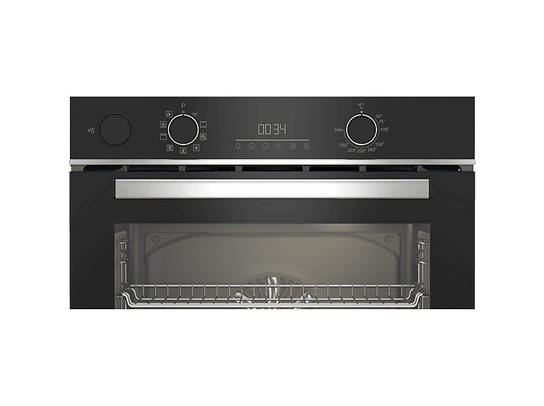Horno a vapor - Beko BBIS13300XMSE, Multifunción, Catalítico, 72 l, 59.4 cm, Tecnología Aeroperfect, Función vapor, Negro