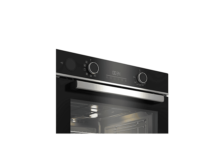Horno a vapor - Beko BBIS13300XMSE, Multifunción, Catalítico, 72 l, 59.4 cm, Tecnología Aeroperfect, Función vapor, Negro