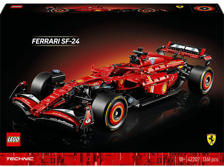 Juego de construcción - LEGO Technic Ferrari SF-24 Fórmula 1 - 42207, edad recomendada: 18 año(s), 1361 piezas