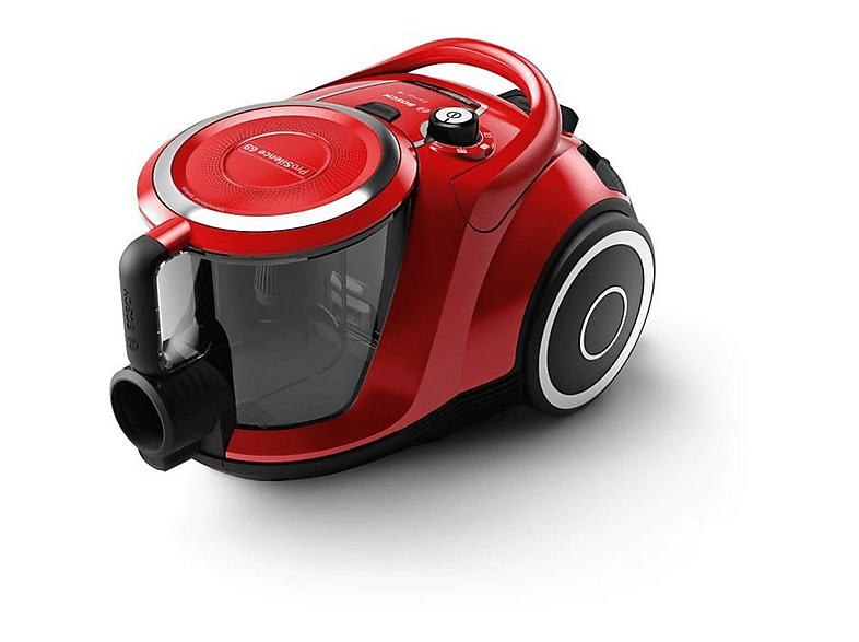 Aspirador sin bolsa - Bosch Serie 6 BGC41Q69, 600 W, Potencia de succión 600 W, Depósito 2,4 l, Rojo