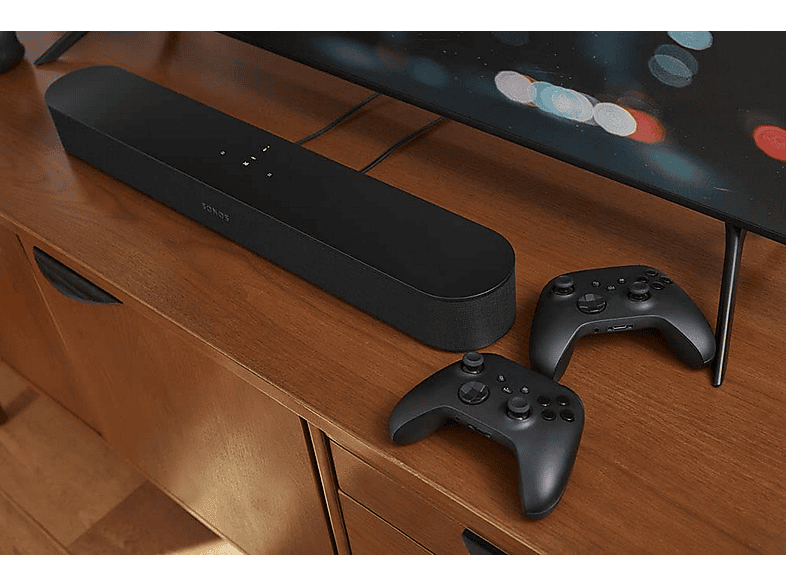 Barra de sonido - Sonos Beam Gen 2, Wi-Fi, HDMI, Amazon Alexa, Ecualizador, Negro