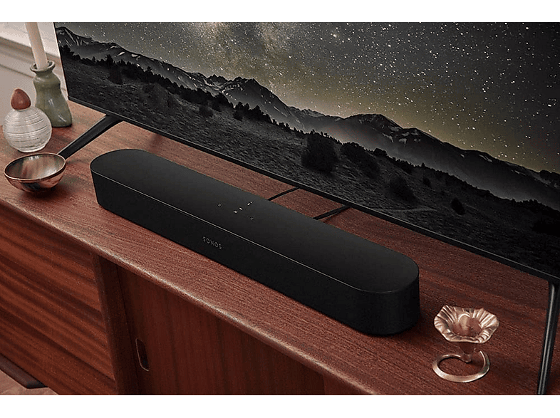 Barra de sonido - Sonos Beam Gen 2, Wi-Fi, HDMI, Amazon Alexa, Ecualizador, Negro