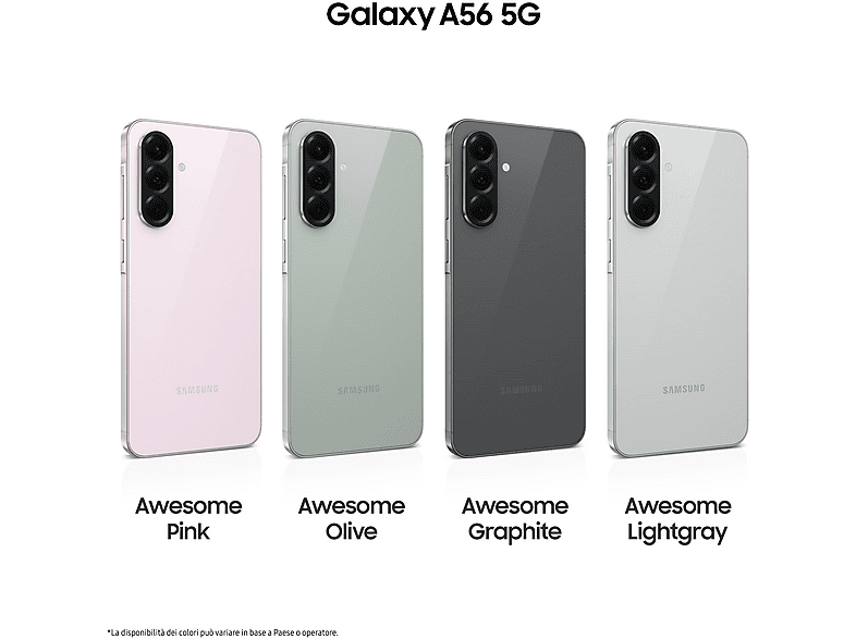 Smartphone - Samsung Galaxy A56 5G, Gris claro, Móvil Android, 256 GB, 8 GB RAM, 6,7 " LCD, 5000 mAh