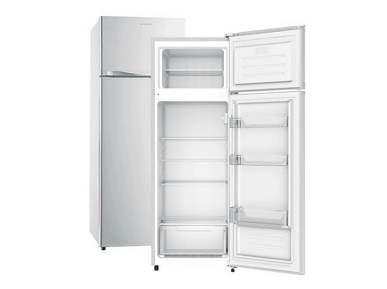 Frigorifico dos puertas - Infiniton FG-A145B, Ciclico, Altura 143 cm, Capacidad 200 l, Blanco