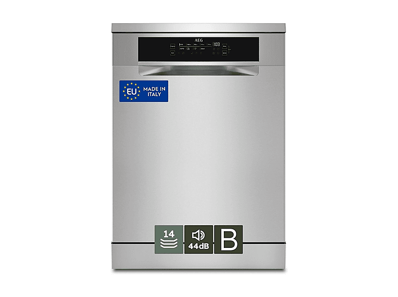 Lavavajillas libre instalación 60 cm - AEG Serie 7000 GlassCare FFB75707PM, 14 servicios, 9 programas, 59,8 cm, INOX