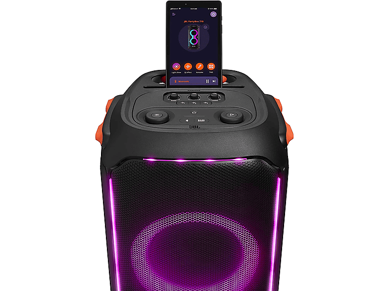Altavoz de gran potencia - JBL Partybox 710, 800 W, Para fiestas, Bluetooth 5.1, Resistente salpicaduras IPX4, Negro