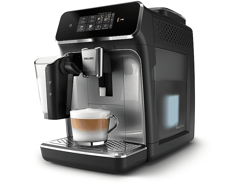 Máquina espresso - Philips EP2339/40, 15 bar, 1500,0 W, 0,26 l, 2 tazas, Negro, Acero inoxidable