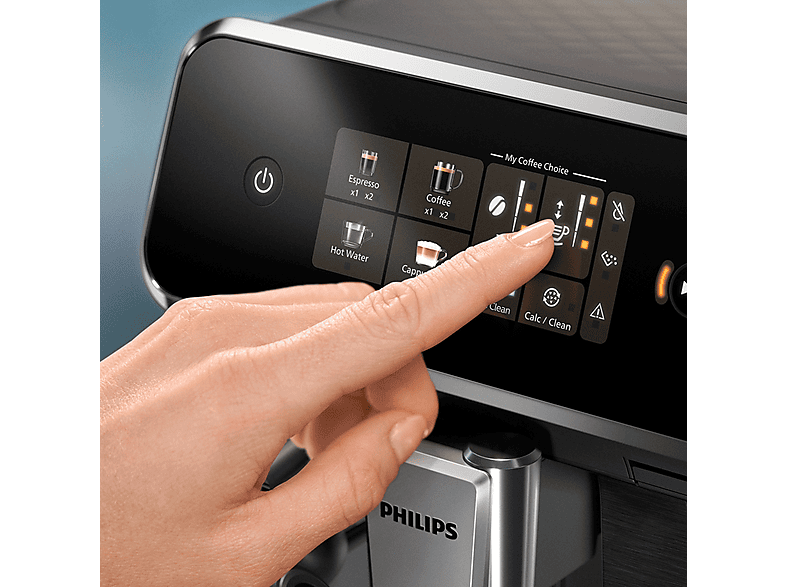 Máquina espresso - Philips EP2339/40, 15 bar, 1500,0 W, 0,26 l, 2 tazas, Negro, Acero inoxidable