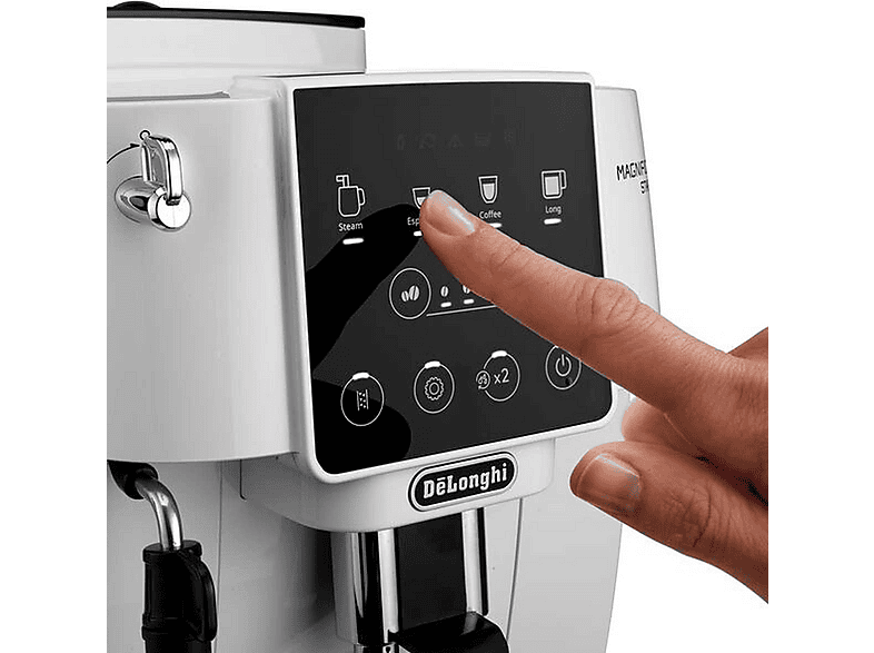 Cafetera superautomática - Delonghi Magnifica S ECAM220.20.W, 15 bar, 1450 W, 2 tazas, Blanco