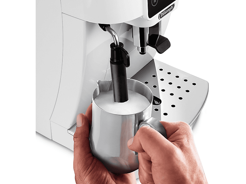 Cafetera superautomática - Delonghi Magnifica S ECAM220.20.W, 15 bar, 1450 W, 2 tazas, Blanco