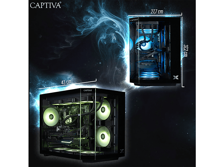 PC Gaming - Captiva PC Highend Gaming I89-799 (i7-14700F/RTX5070 Ti 16GB GDDR7/SSD 2TB/32GB/WLAN/Windows 11 Home 64-bit), Intel Core i7 14700F, Negro