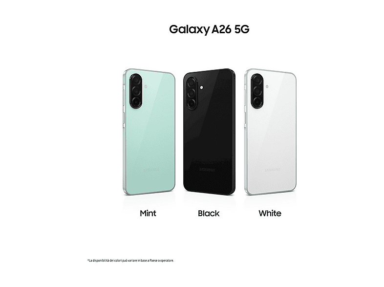 Smartphone - Samsung Galaxy A26 5G, Blanco, Móvil Android, 128 GB, 6 GB RAM, 6,7 " Super AMOLED, Gorilla Glass 7, 120 Hz, Processor, 5000 mAh