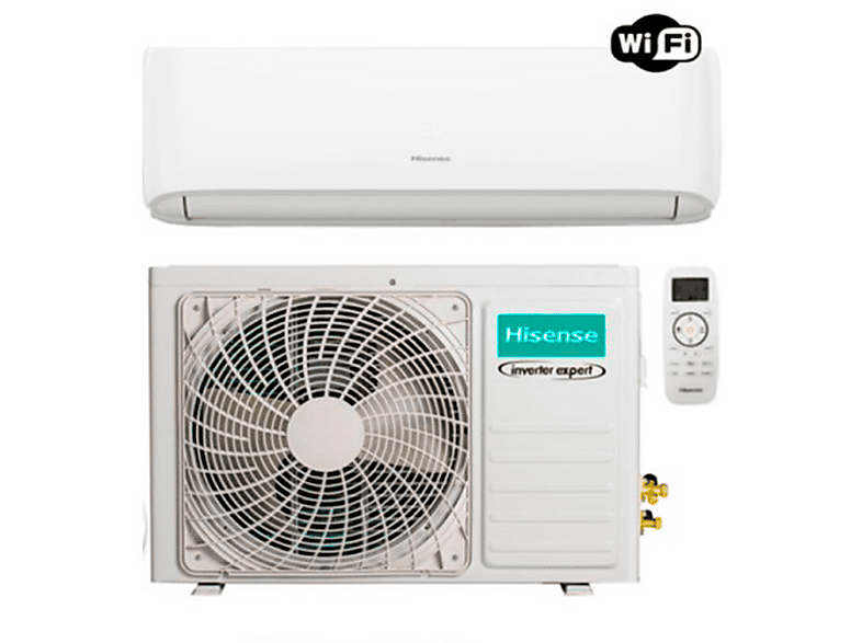 Aire acondicionado split 1x1 - Hisense STYLE CF25YR04 WIFI 2.236 fg, Función Inverter, Blanco