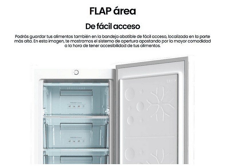 Congelador vertical - Infiniton CV-A125B, 140 l, 125,9 cm, Blanco