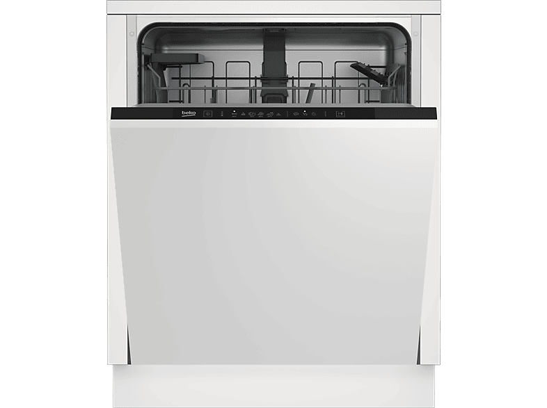 Lavavajillas integrable - Beko DIN36430, 14 servicios, 6 programas, 60 cm, Media carga, Motor ProSmart, Quick&Shine, Sin panelar