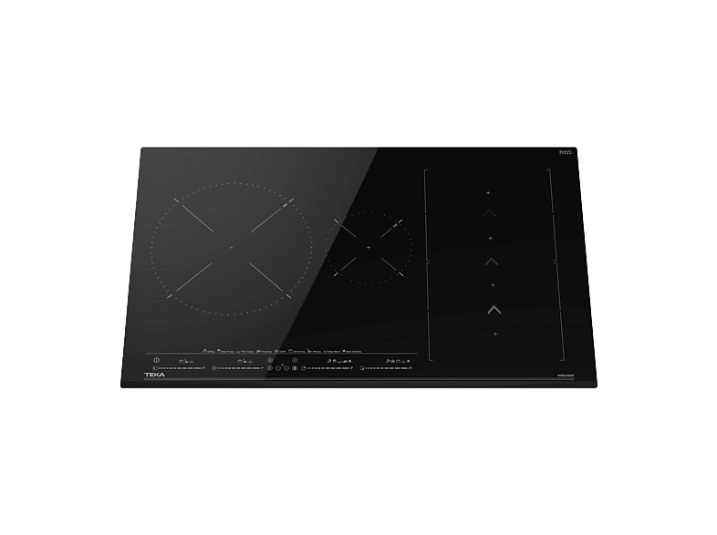 Placa inducción - Teka IZS 86630 MST, 6 zonas, Zona grande 28 cm, Función Power Plus, 80 cm, Negro