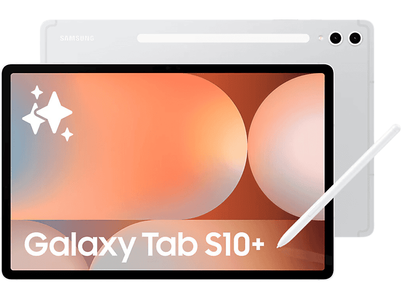 Tablet - Samsung Galaxy Tab S10+, 512 GB, Plata, 12,4 " WQXGA+, 12 GB RAM, Mediatek Dimensity 9300+ (4 nm), Tablet Android