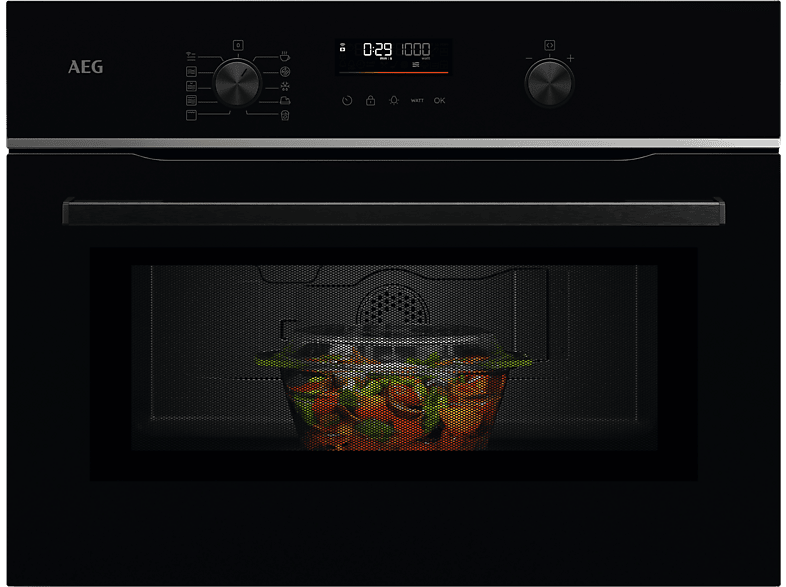 Microondas con horno - AEG Serie 5000 TM5NK401B, 1200 W, Negro