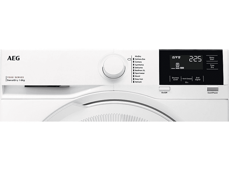 Secadora bomba de calor - AEG Series 8000 TR818A1OB, Eléctrico, White