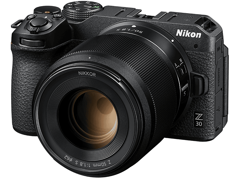 Cámara EVIL - Nikon Z 30 +16-50 f/3,5-6,3 VR, 20.9 MP, Wi-Fi, Vídeo 4K, DX, 2.95 ", Negro