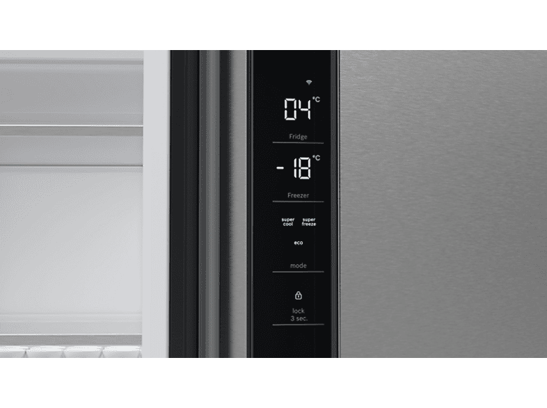Frigorífico americano - Bosch KFN96APEA, No Frost, 183 cm, 605 l, Capacidad XXL, Cajón BigBox, Inox
