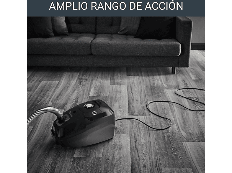 Aspirador con bolsa - Rowenta Green Force RO6189, 400 W, 4.5 L, Motor Effitech® bajo consumo, Filtrado HEPA, Radio 12 m, ECO, Especial Mascotas, Negro