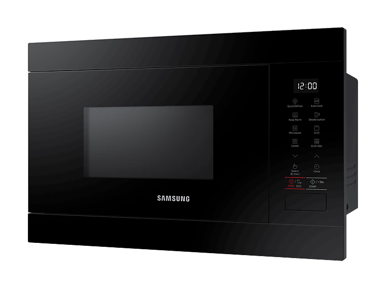Microondas integrable - Samsung MG22M8254AK/E1, 850W, 6 niveles, Grill, 22l, Negro