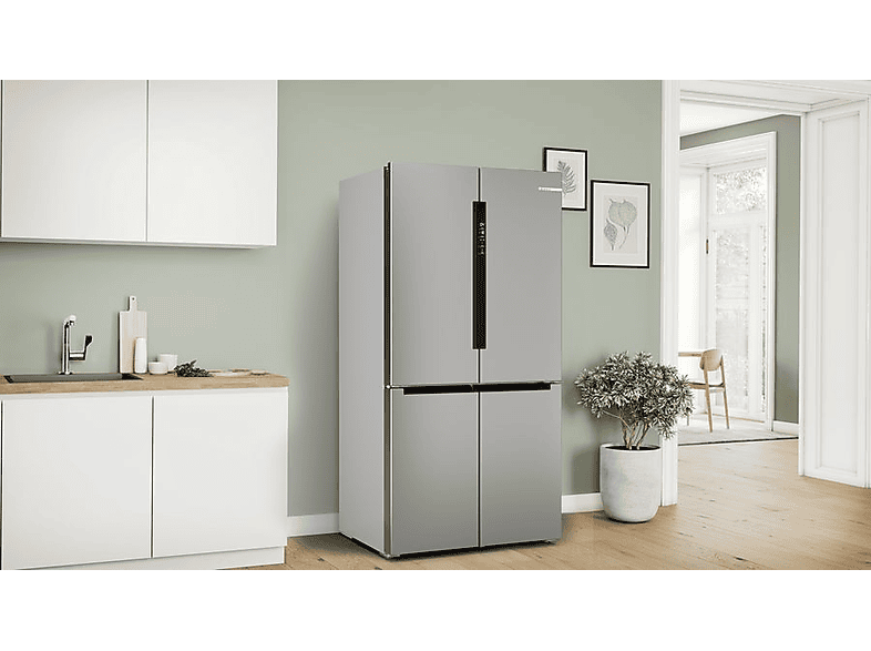 Frigorífico americano - Bosch KFN96VPEA, No Frost, 183 cm, 605 l, Sistema MultiAir Flow, Capacidad XXL ancho especial 90 cm, Acero Inox