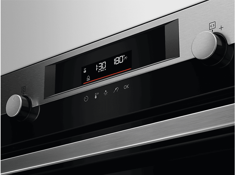 Horno a vapor - AEG BSE572360M, Multifunción, Pirolítico, 72 l, Sonda térmica, 60 cm, Inox