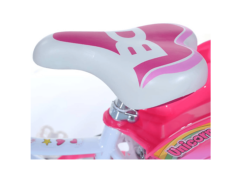 Bicicletas para niños - Dino Bikes 144R-UN, Acero, Rosa, Blanco