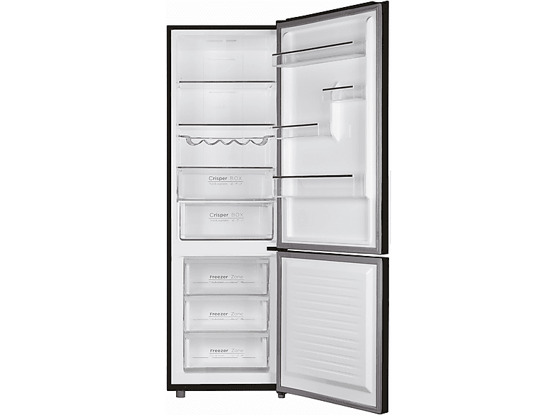 Frigorífico combi - Infiniton FGC-869GB, No Frost, 185.5 cm, 317 l, Negro
