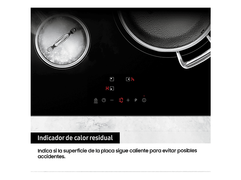 Placa inducción - Samsung NZ63M3NM1BB/UR, 3 zonas, 28cm, Power Boost, 59cm, Negro