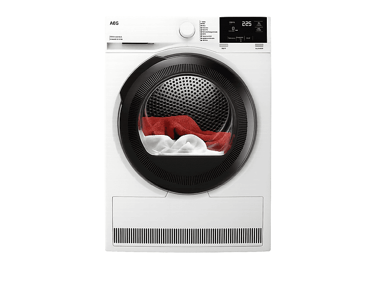Secadora bomba de calor - AEG TR718P4OB, Bomba de calor, 8 kg, 10 programas, Blanco