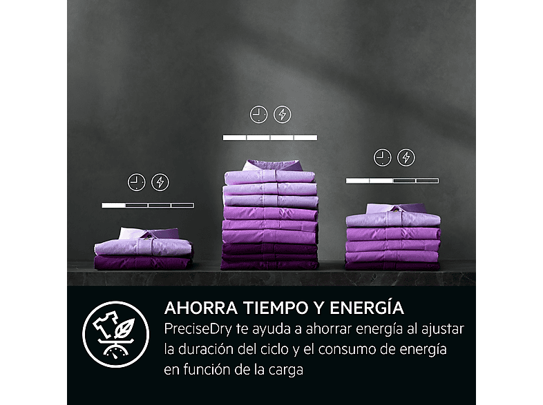 Secadora bomba de calor - AEG TR718P4OB, Bomba de calor, 8 kg, 10 programas, Blanco