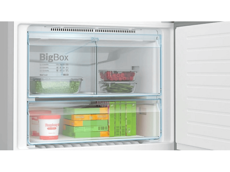 Frigorífico combi - Bosch KGN86VIEA, No Frost, 186 cm, 631 l, Capacidad XXL, Iluminación LED, Inox