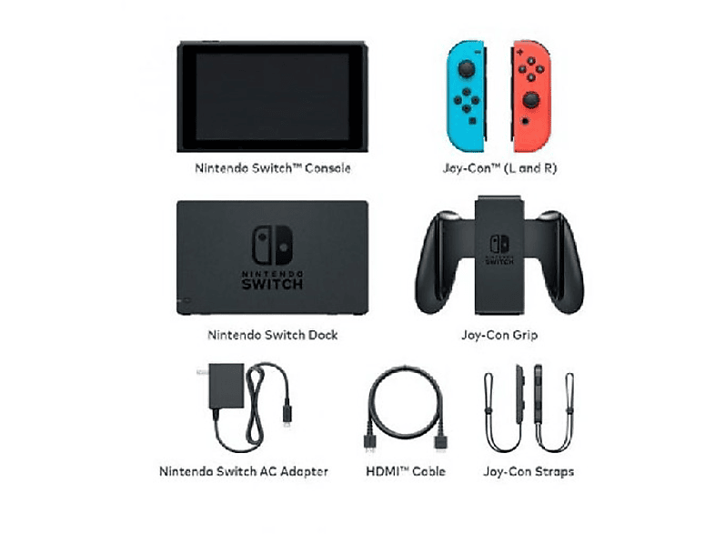 Consola - Nintendo Switch, 6.2", Joy-Con, Azul y Rojo Neón