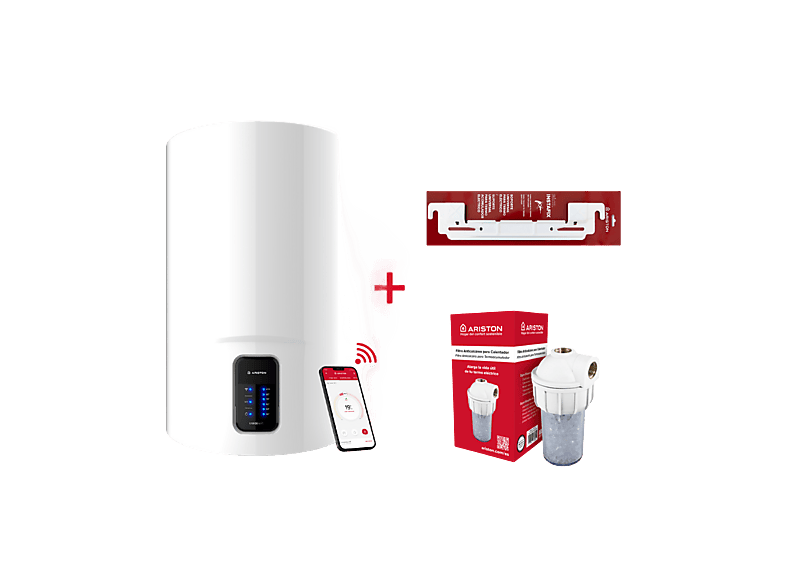 Termo Eléctrico - Ariston LYDOS WIFI 100 V 1,5K EU + INSTA + POLIF, 100 l, Blanco