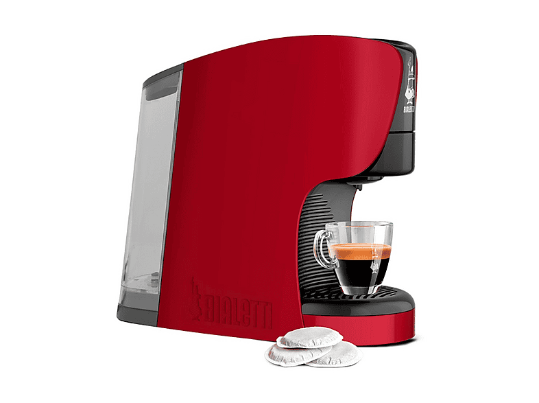 Cafetera de cápsulas - Bialetti 098150531, 15 bar, 1450 W, Rojo
