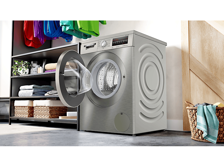 Lavadora carga frontal - Bosch WUU28T8XES, 8 kg, 1.400 rpm, 15 programas, Inox