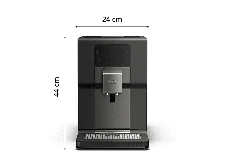 Máquina espresso - Krups Intution Preference EA875U10, 15 bar, 1450 W, 2 tazas, Negro