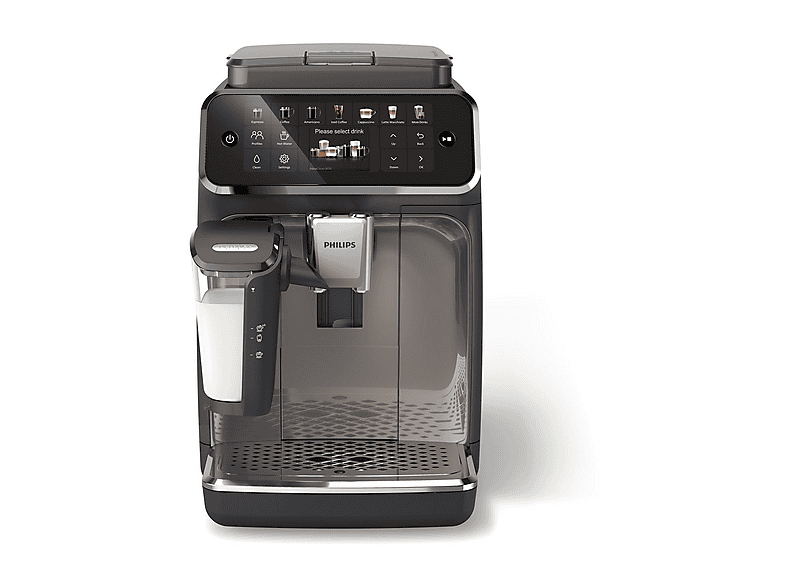 Máquina espresso - Philips EP4449/70, 15 bar, 230 W, 0,26 l, 2 tazas, Negro, Plata