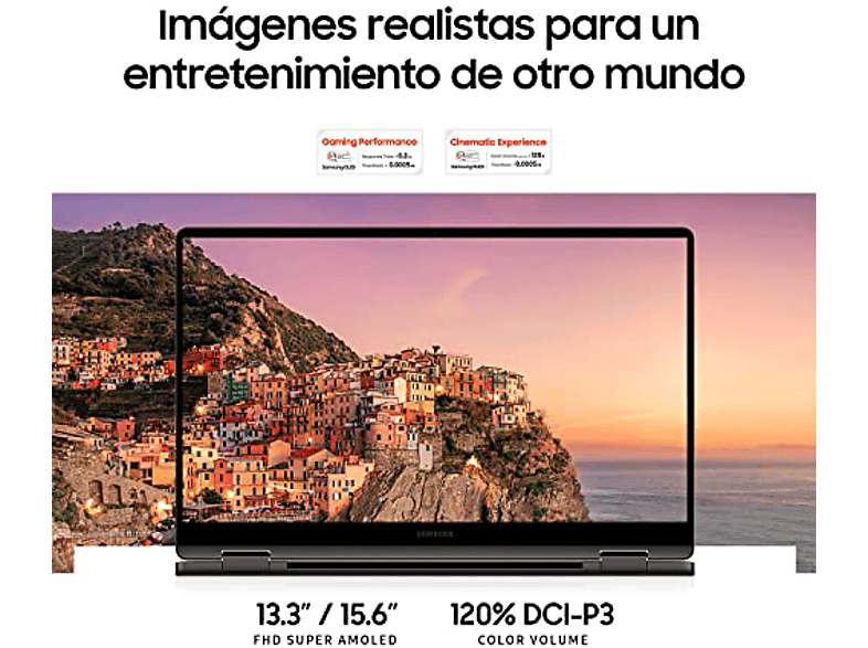 Convertible 2 en 1 - Samsung Galaxy Book3 360, 13.3" FHD, Intel® Evo™ Core™ i5-1340P, 16GB RAM, 512GB, W11H, Teclado QWERTY español, Graphito