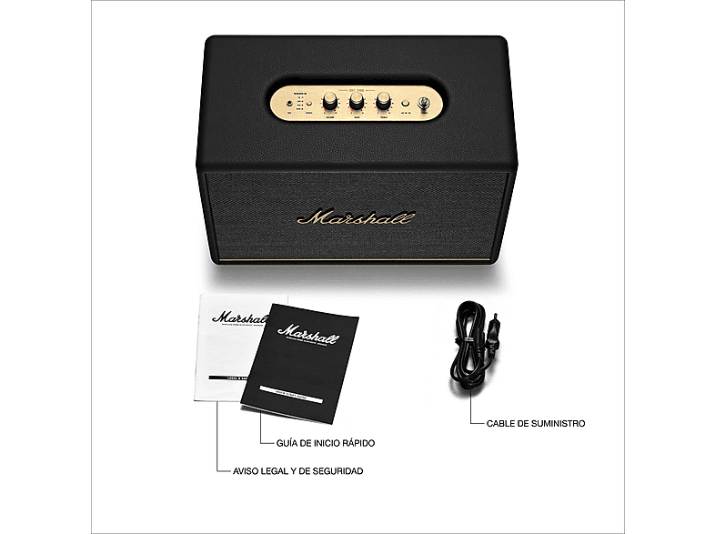 Altavoz bluetooth - Marshall Woburn III, 90 W, Bluetooth 5.2, Negro