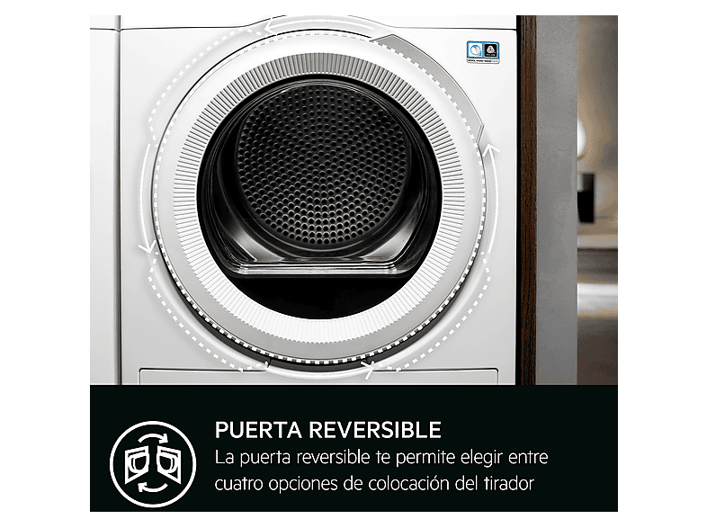 Secadora bomba de calor - AEG Series 7000 TR719G2PB, Eléctrico, 9 kg, Blanco