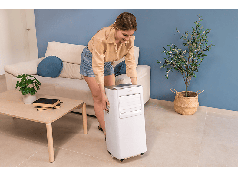 Aire acondicionado portátil - Cecotec ForceClima 7100 Soundless, 780 W, 1764 fg/h, 4 modos, 2 velocidades, Mando a distancia, Blanco
