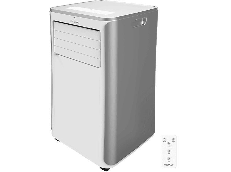 Aire acondicionado portátil - Cecotec ForceClima 9100 Soundless, 1010 W, 2268 fg/h, 4 modos, 2 velocidades, Silencioso, Mando a distancia, Blanco